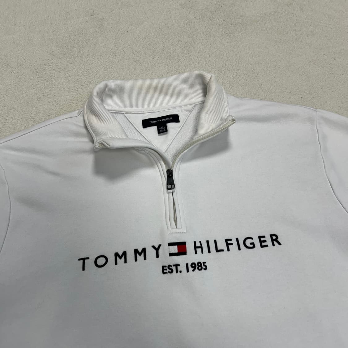 Tommy Hilfiger White Half-zip Sweatshirt 상품이미지5