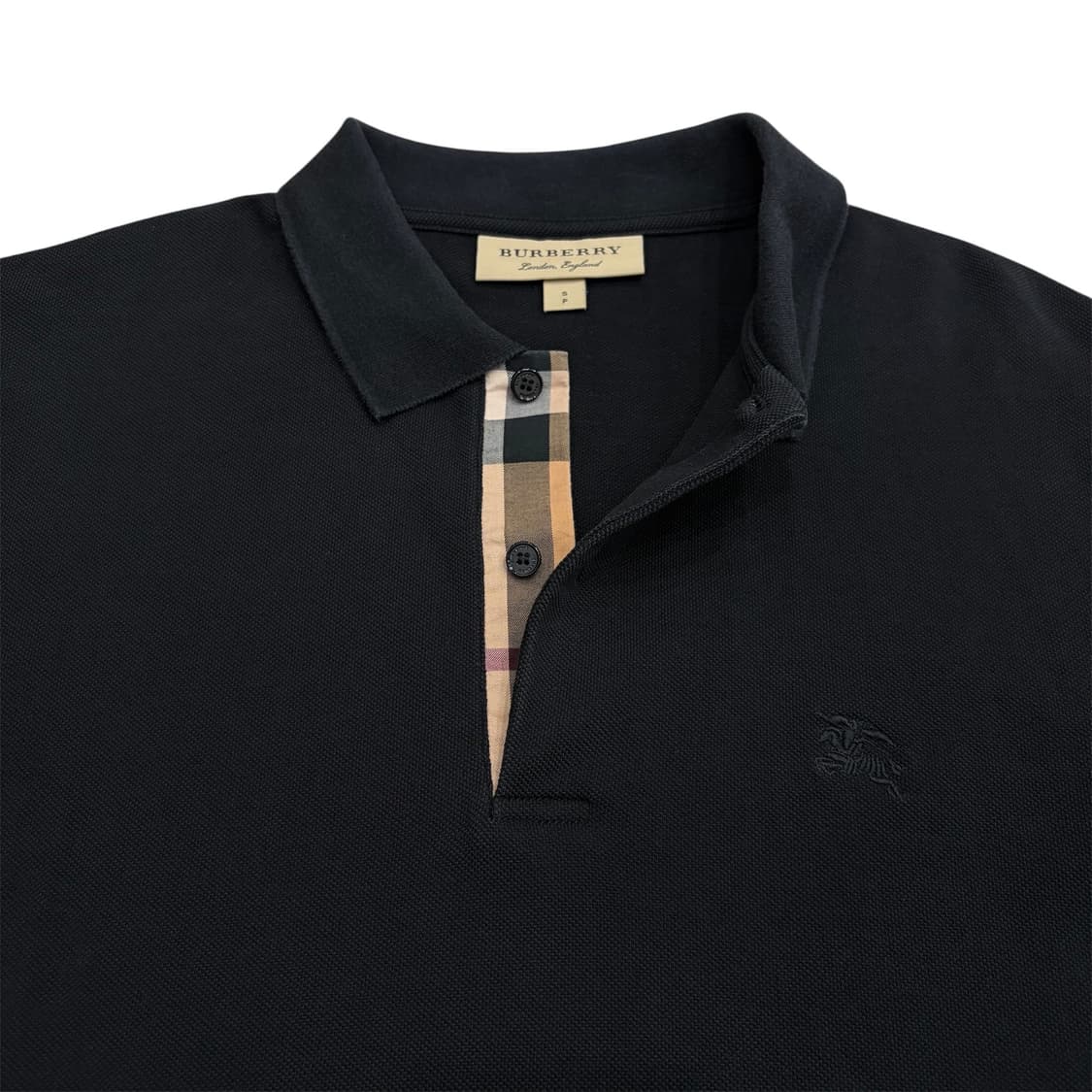 버버리 블랙 긴팔 카라티 티셔츠 S 실측 95 M 정도 상품이미지3