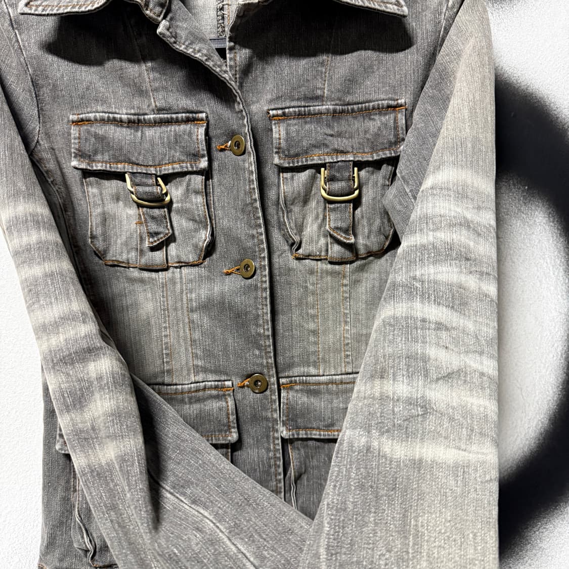 VTG 빈티지 멀티 포켓 버클 디테일 워싱 디테일 데님 자켓 상품이미지4