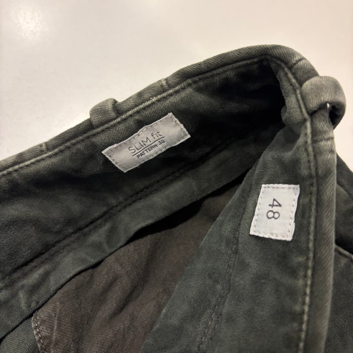 [48] 인코텍스 워시드 그린 코튼 팬츠 D563 상품이미지8