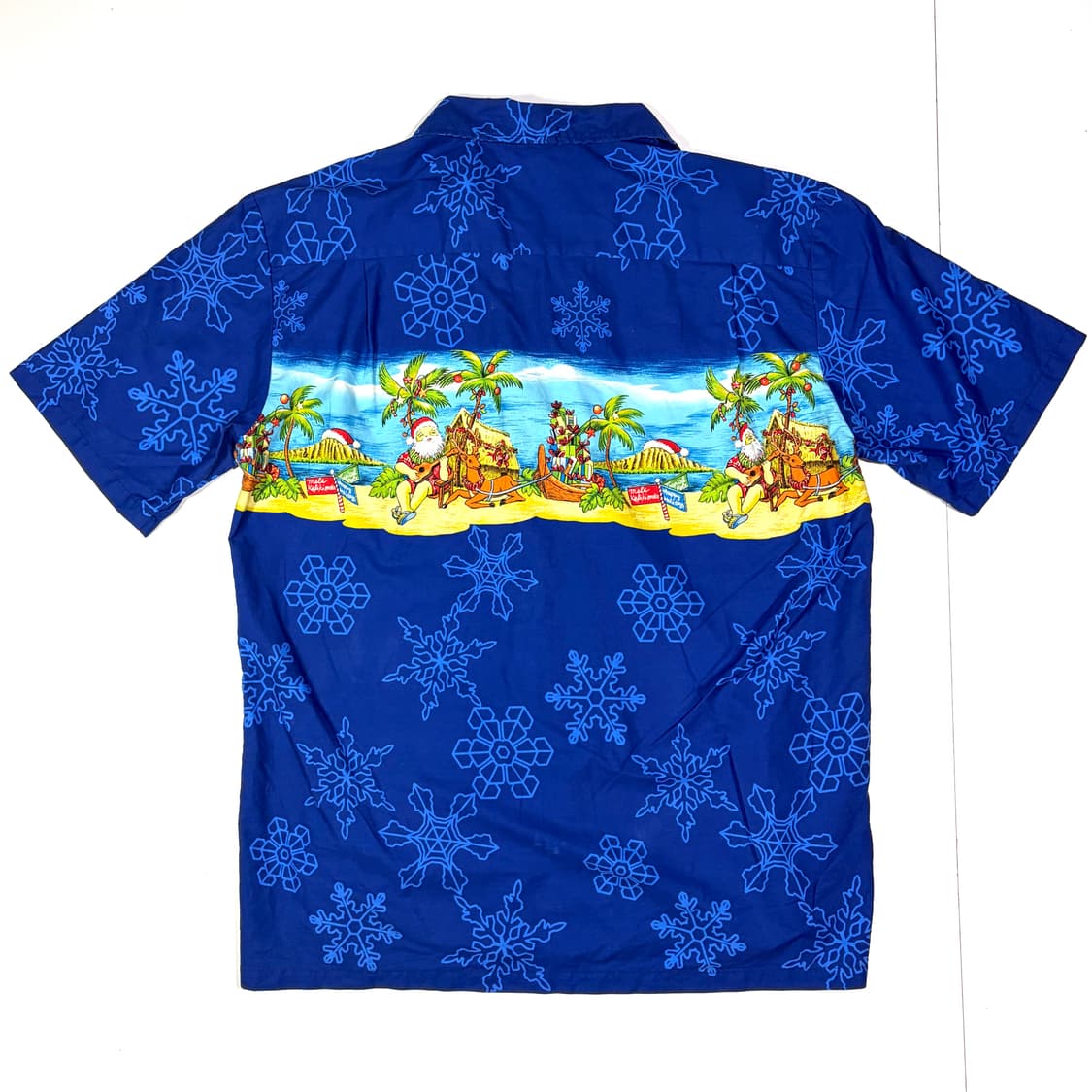 ALOHA REPUBLIC 산타 블루 하와이안 셔츠 L 상품이미지5