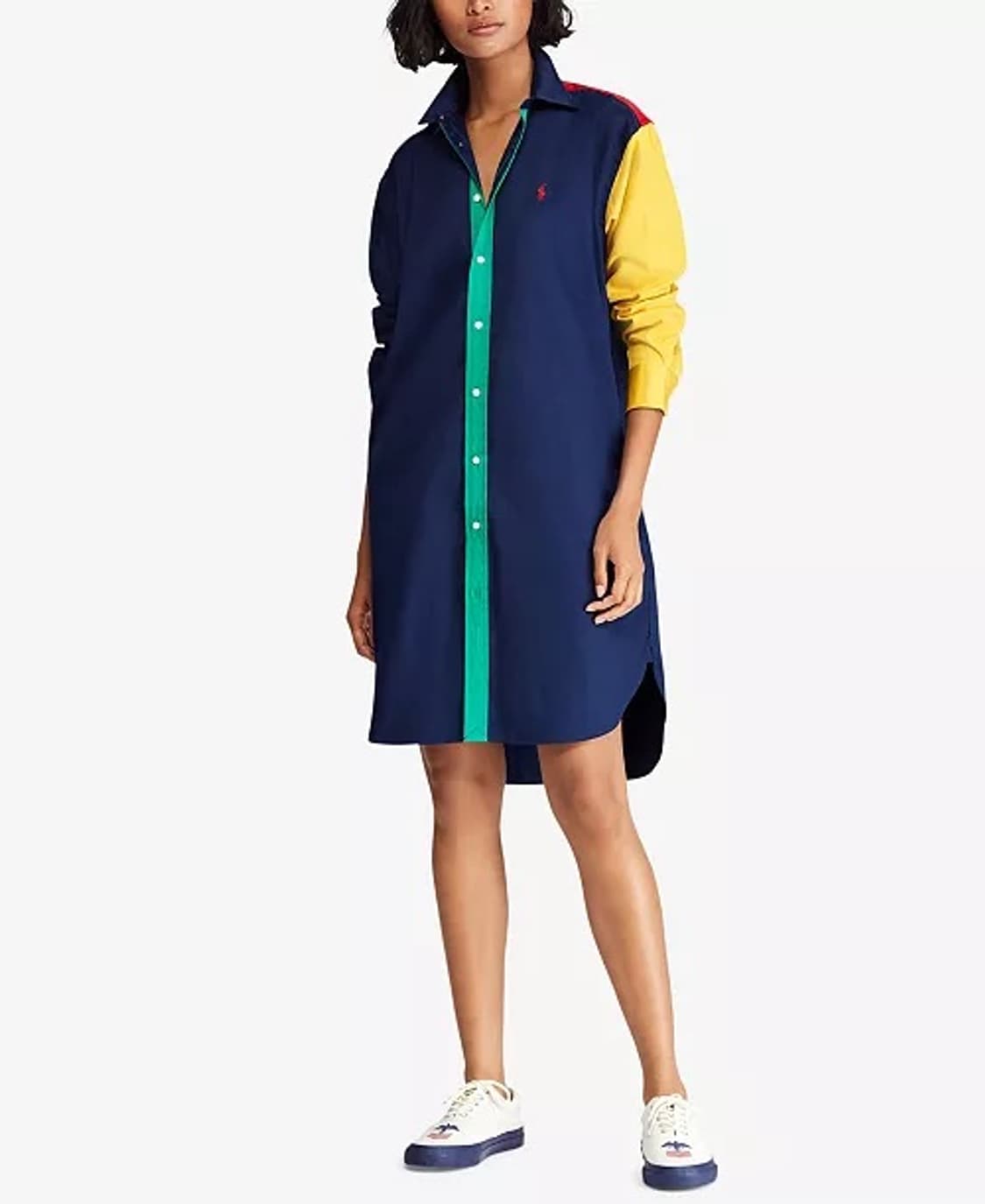 폴로 랄프로렌 컬러블록 셔츠 원피스 상품이미지2