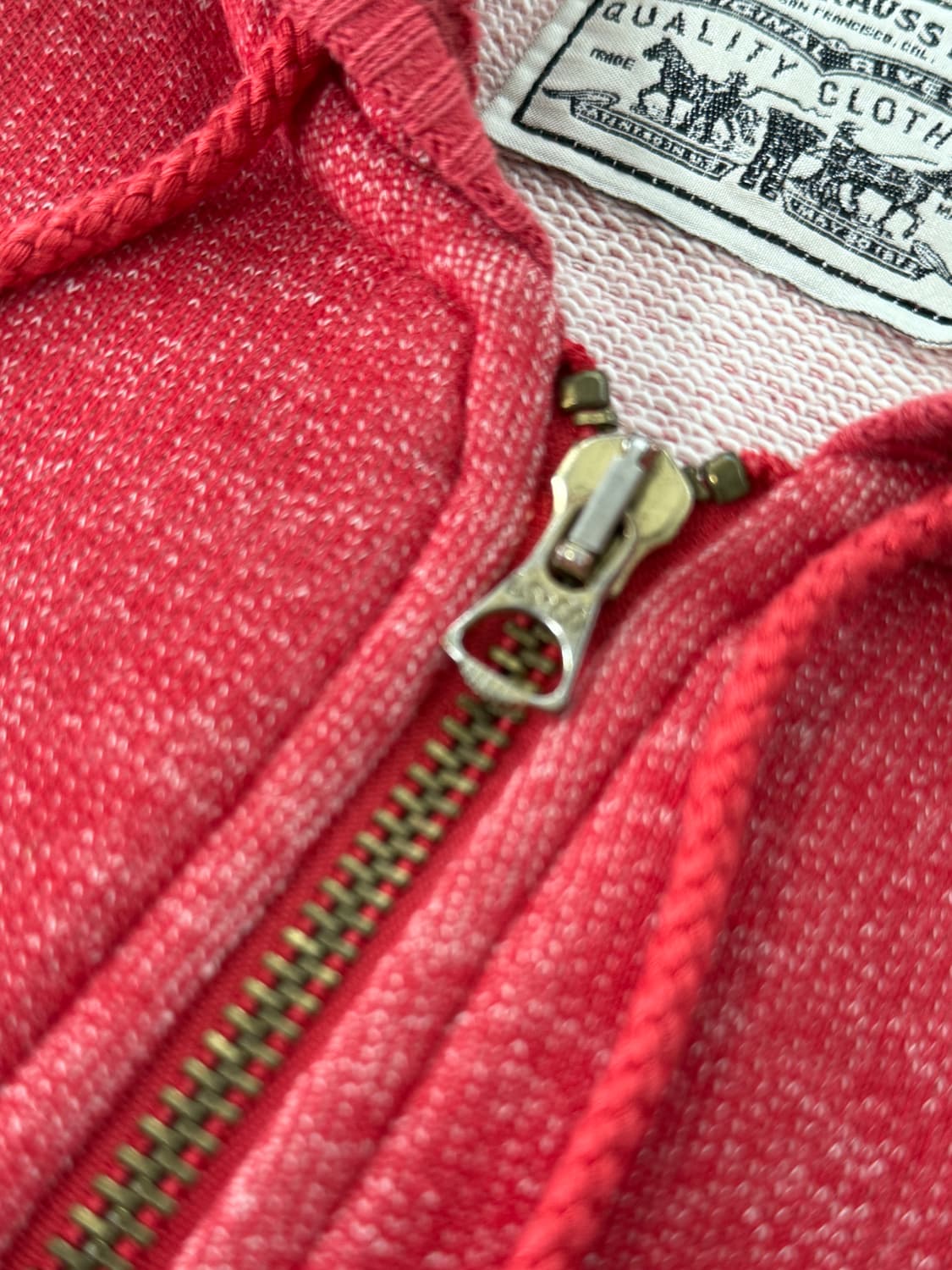 리바이스 00‘s 루즈핏 스타로고 멜란지 레드 스웻 후드집업 상품이미지5