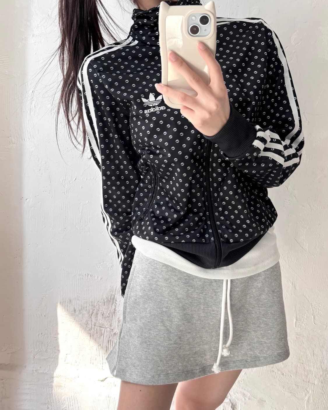 Adidas 아디다스 블랙컬러 립패턴 파이어버드 트랙탑 상품이미지3