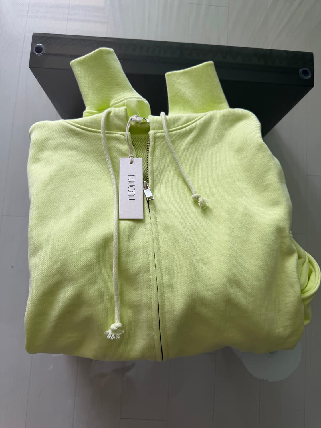 누아누 momo hoodie lime 상품이미지5