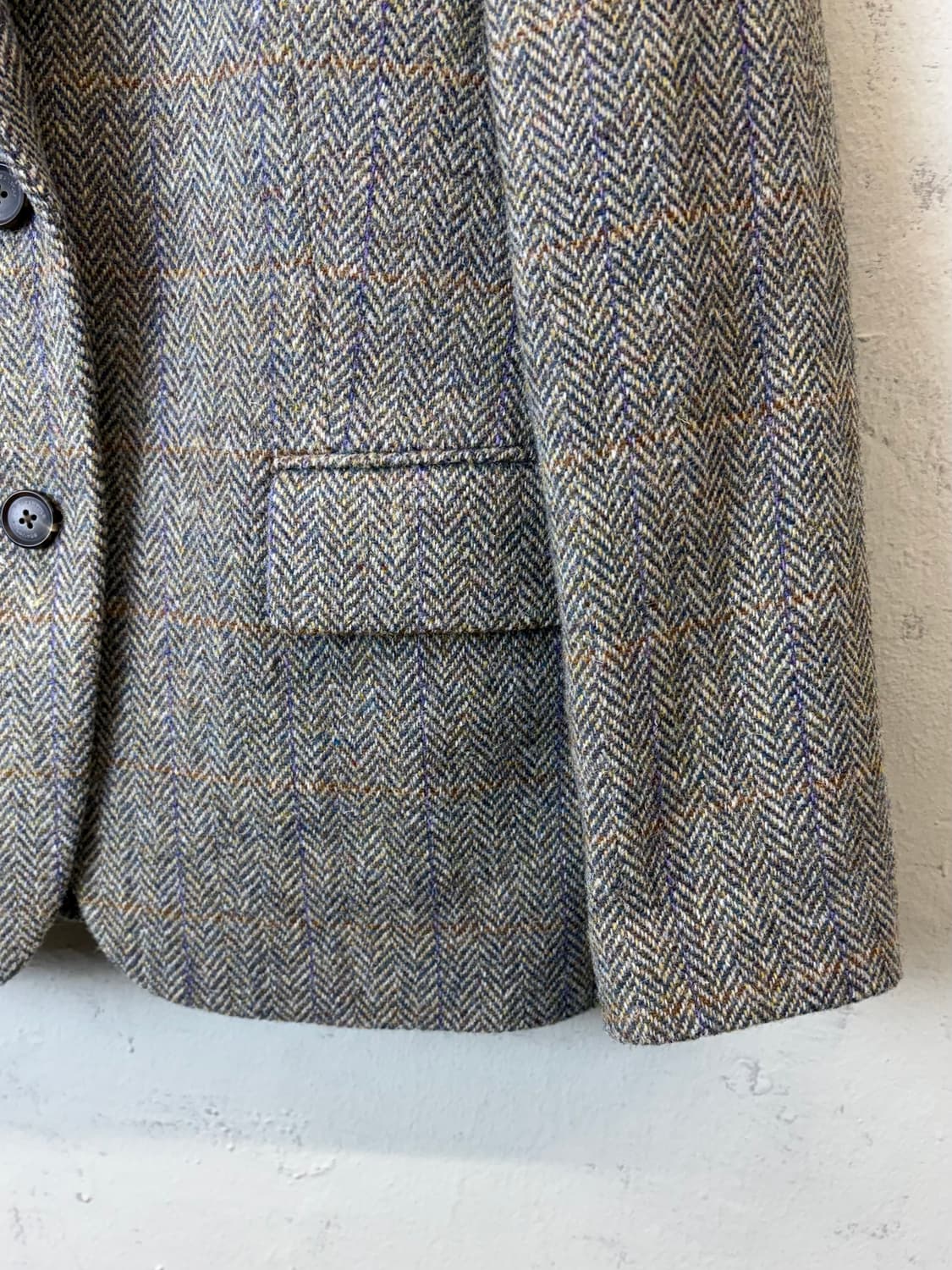 해리스트위드 빈티지 울 헤링본 블레이저 자켓 상품이미지3