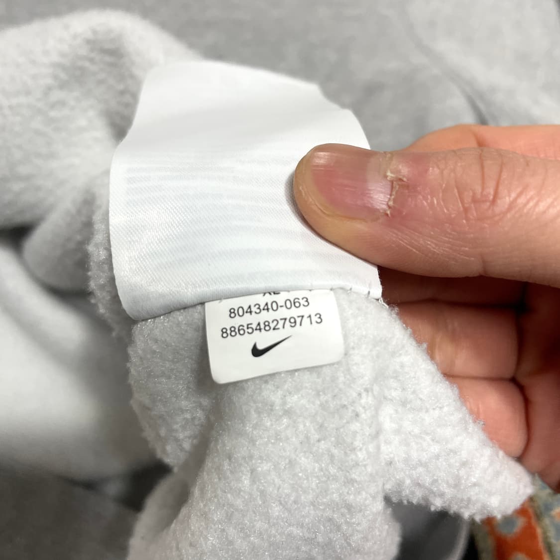 나이키 스펠로고 그레이 기모 맨투맨 남성XL  상품이미지6