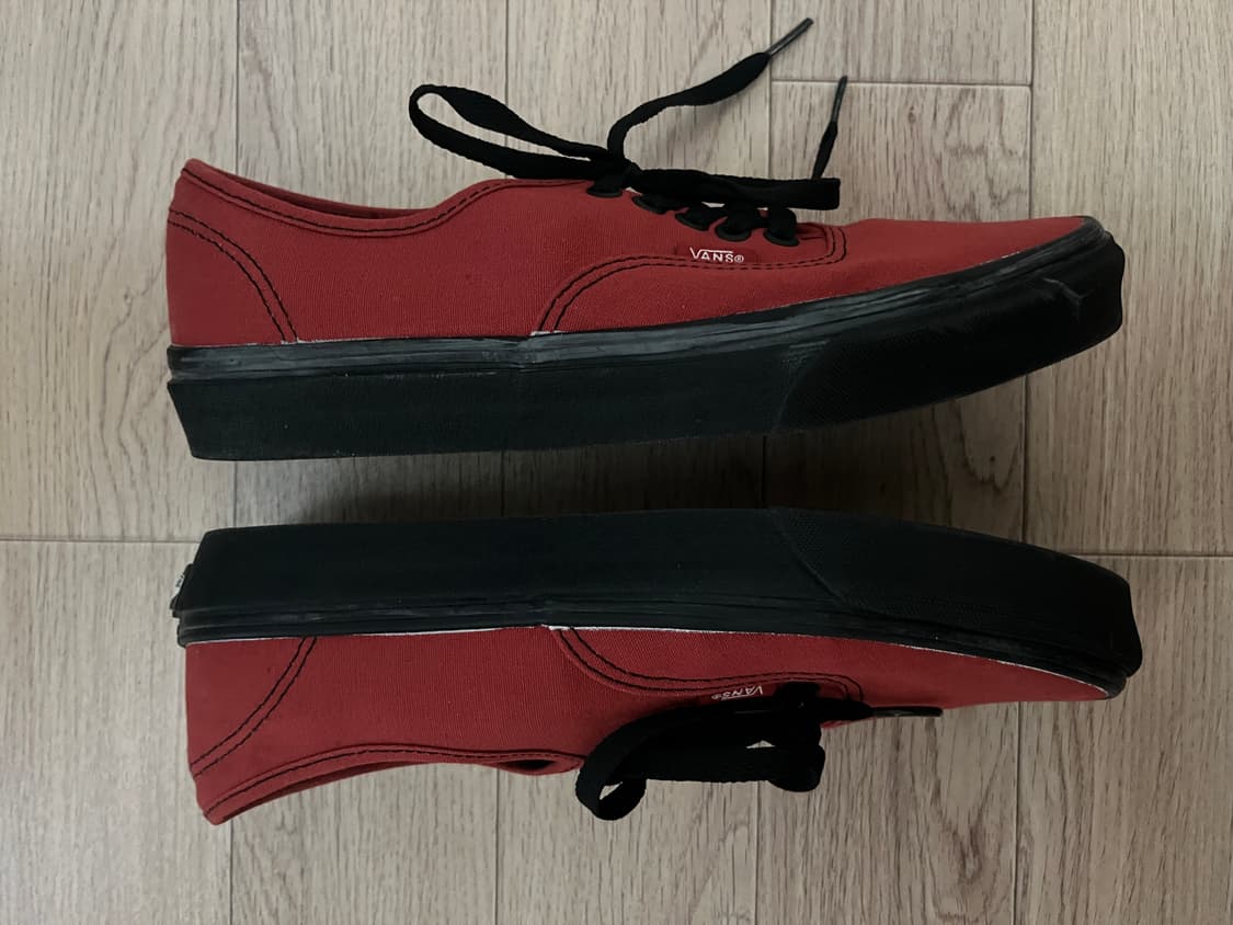 반스 Vans 어센틱 레드 블랙 265 상품이미지3