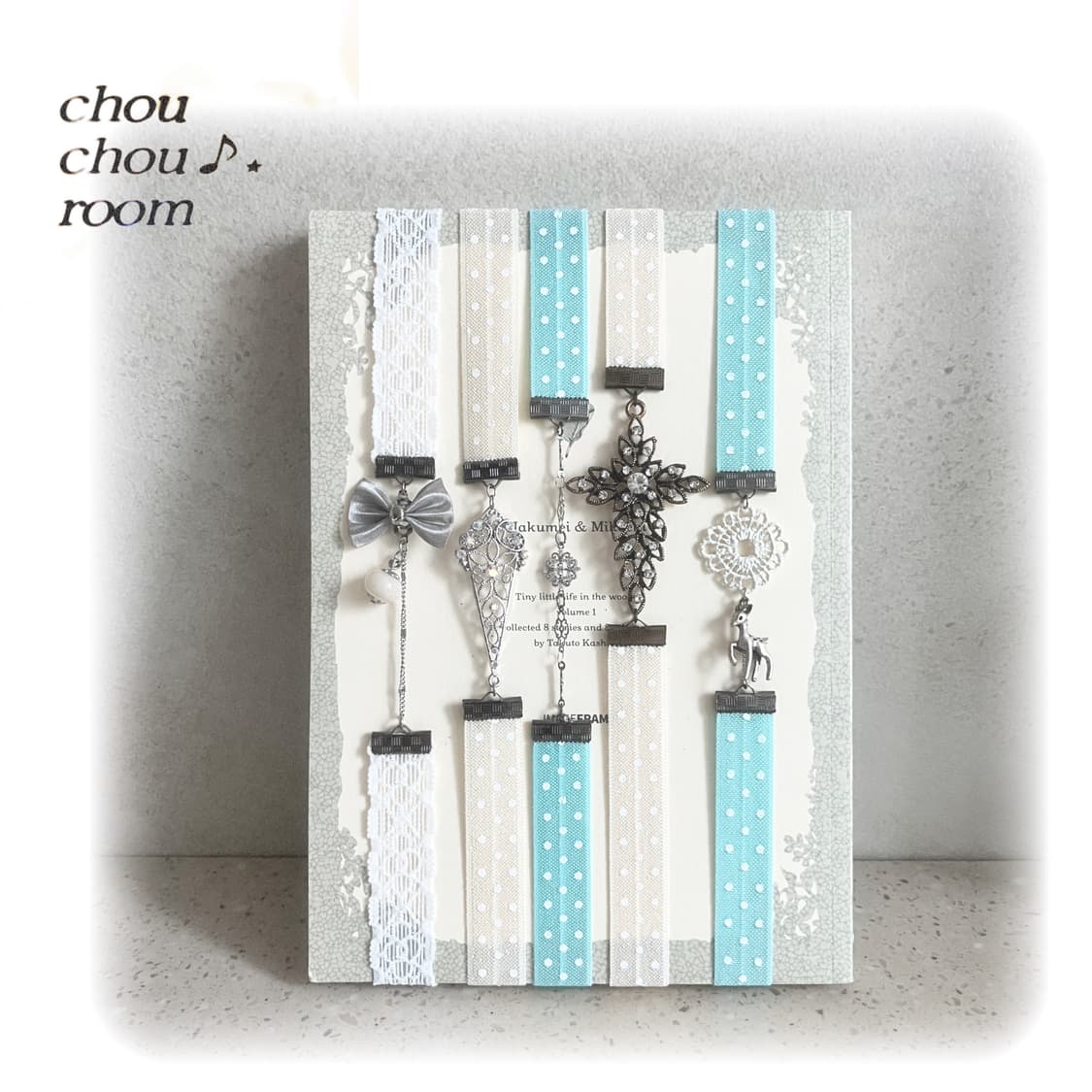 리본 펜던트 북밴드 ⊰cubic cross⊱ book-band 상품이미지3