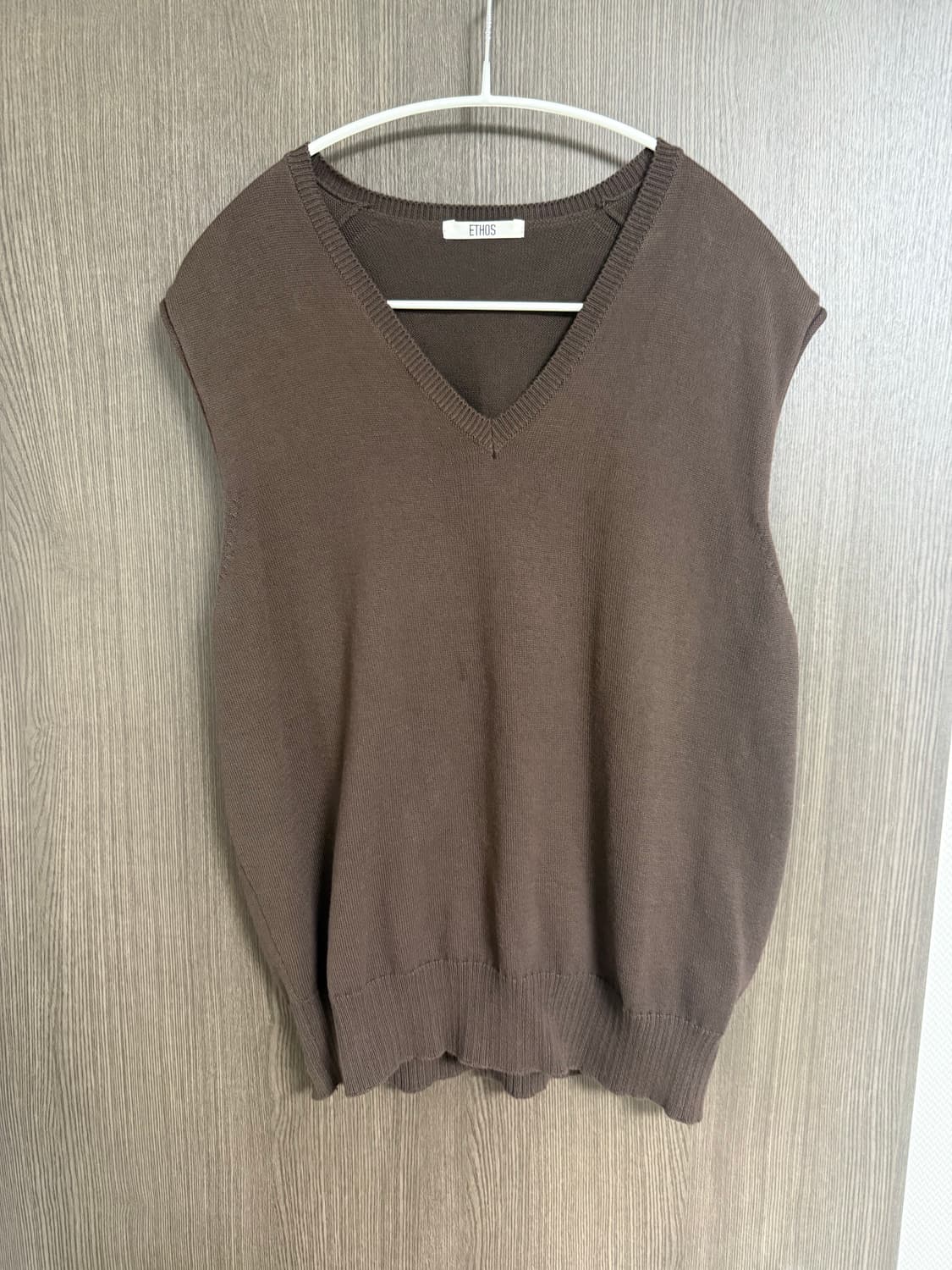 에토스 코튼브이넥 니트베스트 상품이미지2