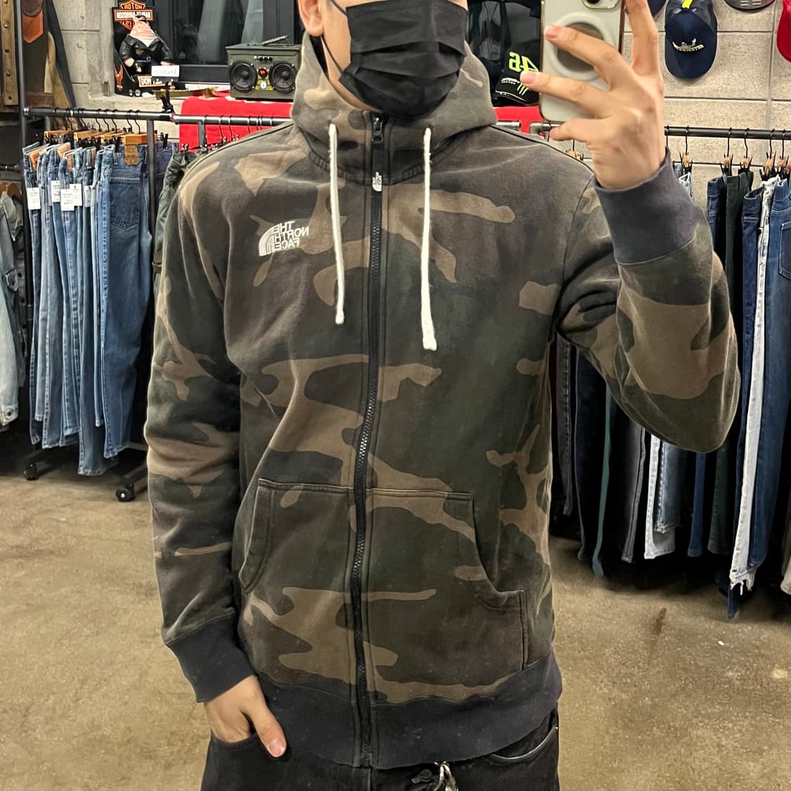 노스페이스 카모 후드 집업 (100-105) 상품이미지5