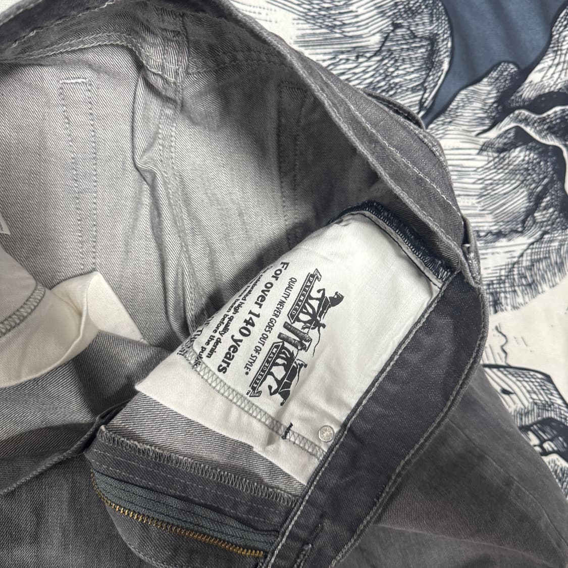 리바이스 510 흑청데님 W30 L34 사이즈  상품이미지5