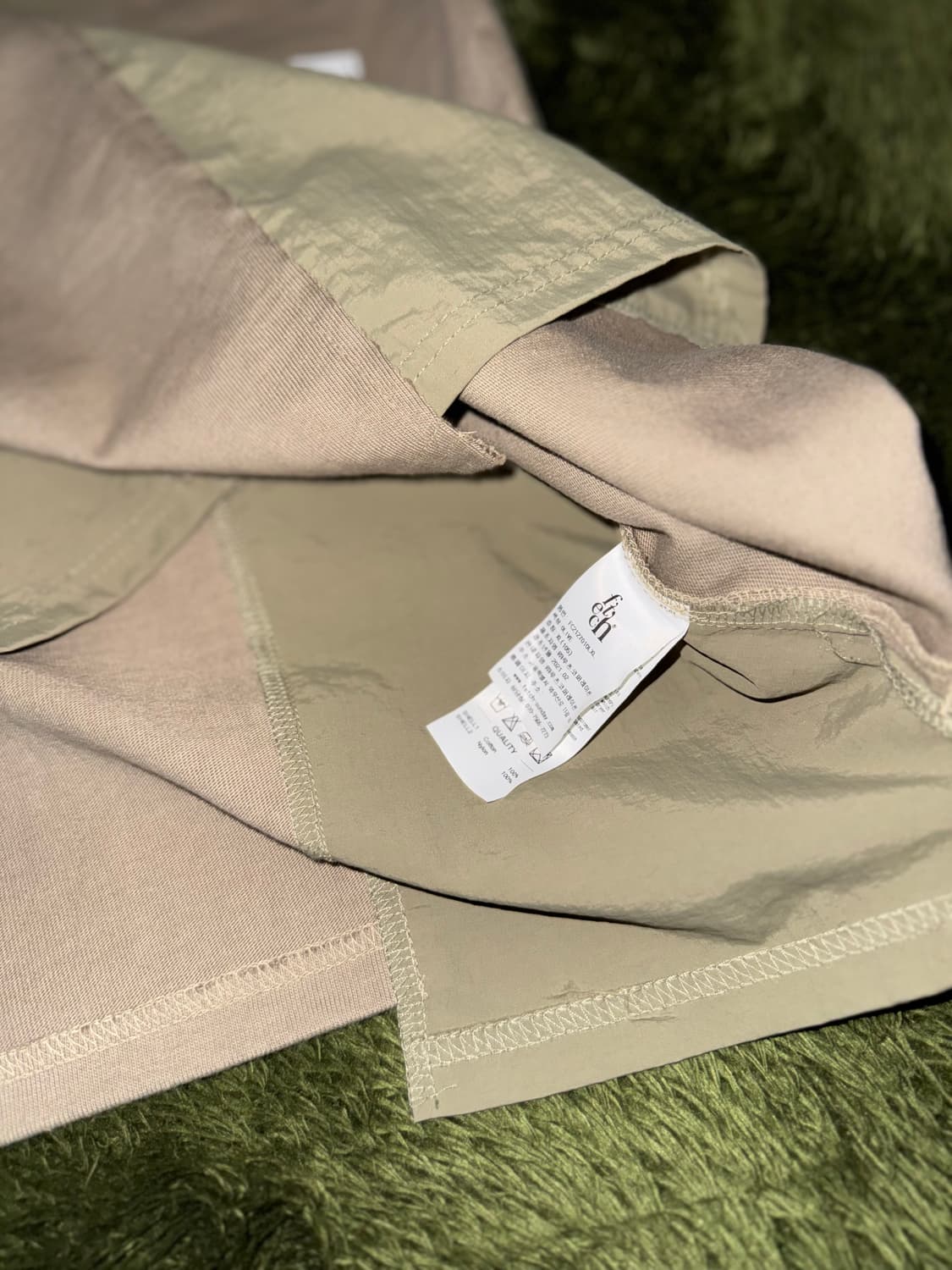 [XL] FETCH 페치 선데이 패널 엠브로이더리 로고 티셔츠 베이지 상품이미지7