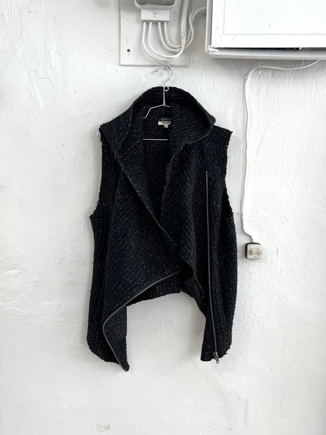 헬무트랭 2011FW 울 니트 드레이프 후드 베스트 상품이미지1