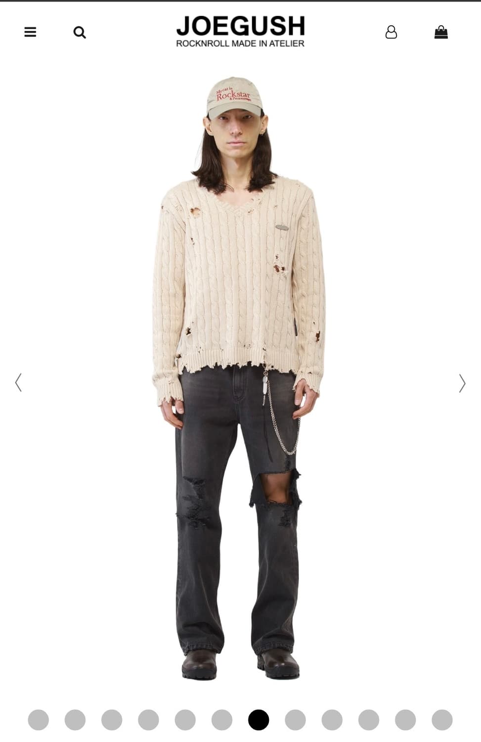 조거쉬 Distressed Cable knit LV.2 2size 상품이미지2