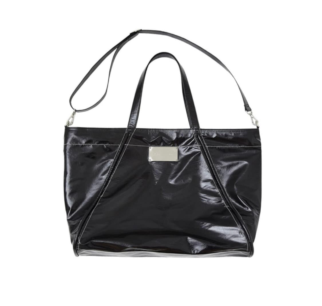 마뗑킴 빅 코팅 토트백 블랙 상품이미지5