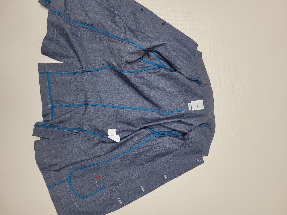 캘번 KELBURN 남자 샴브레이 사파리자켓 105 블루 상품이미지8