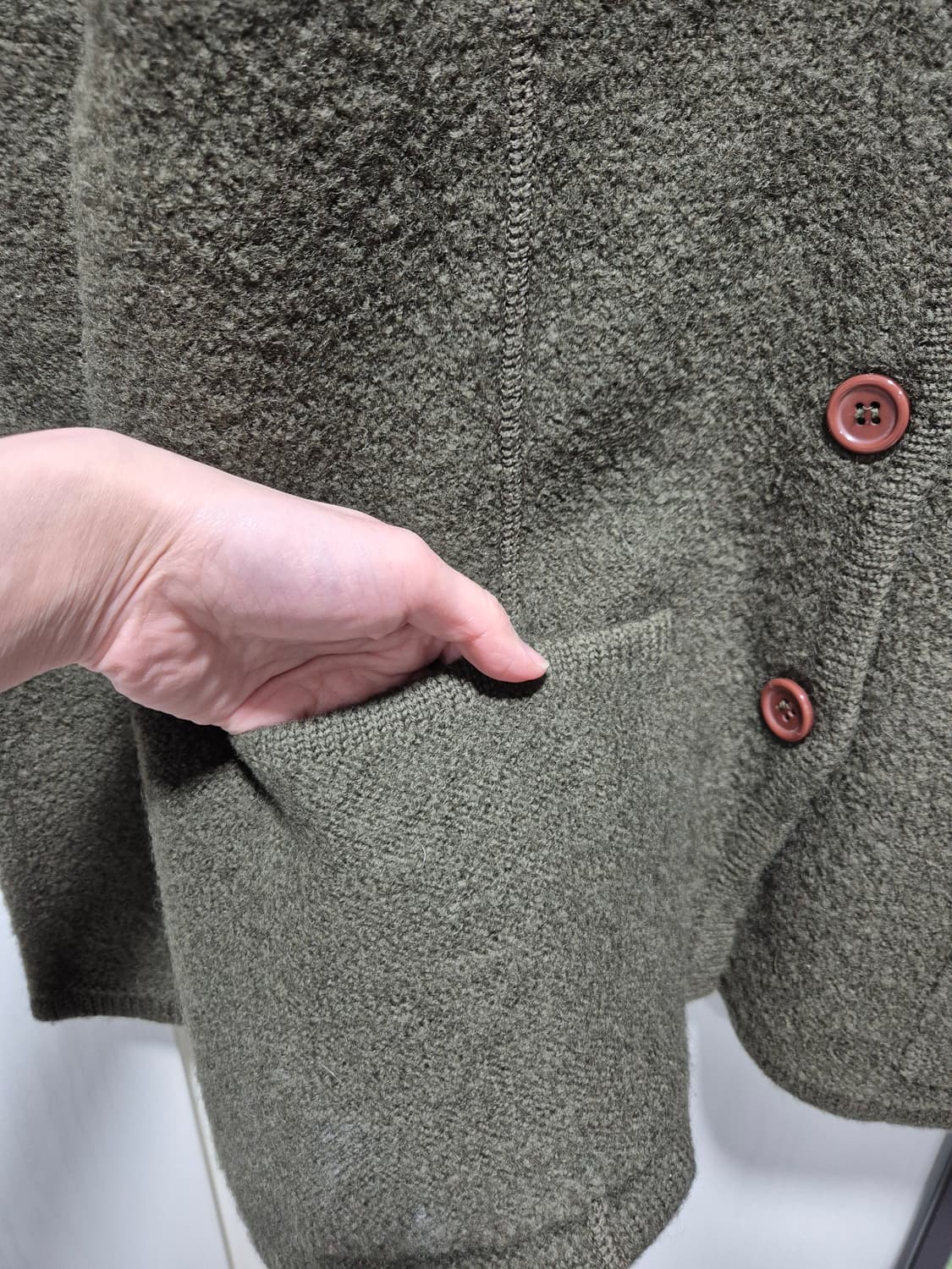 (세일)VTG.로드앤테일러 압축울 자켓. 카키 상품이미지4