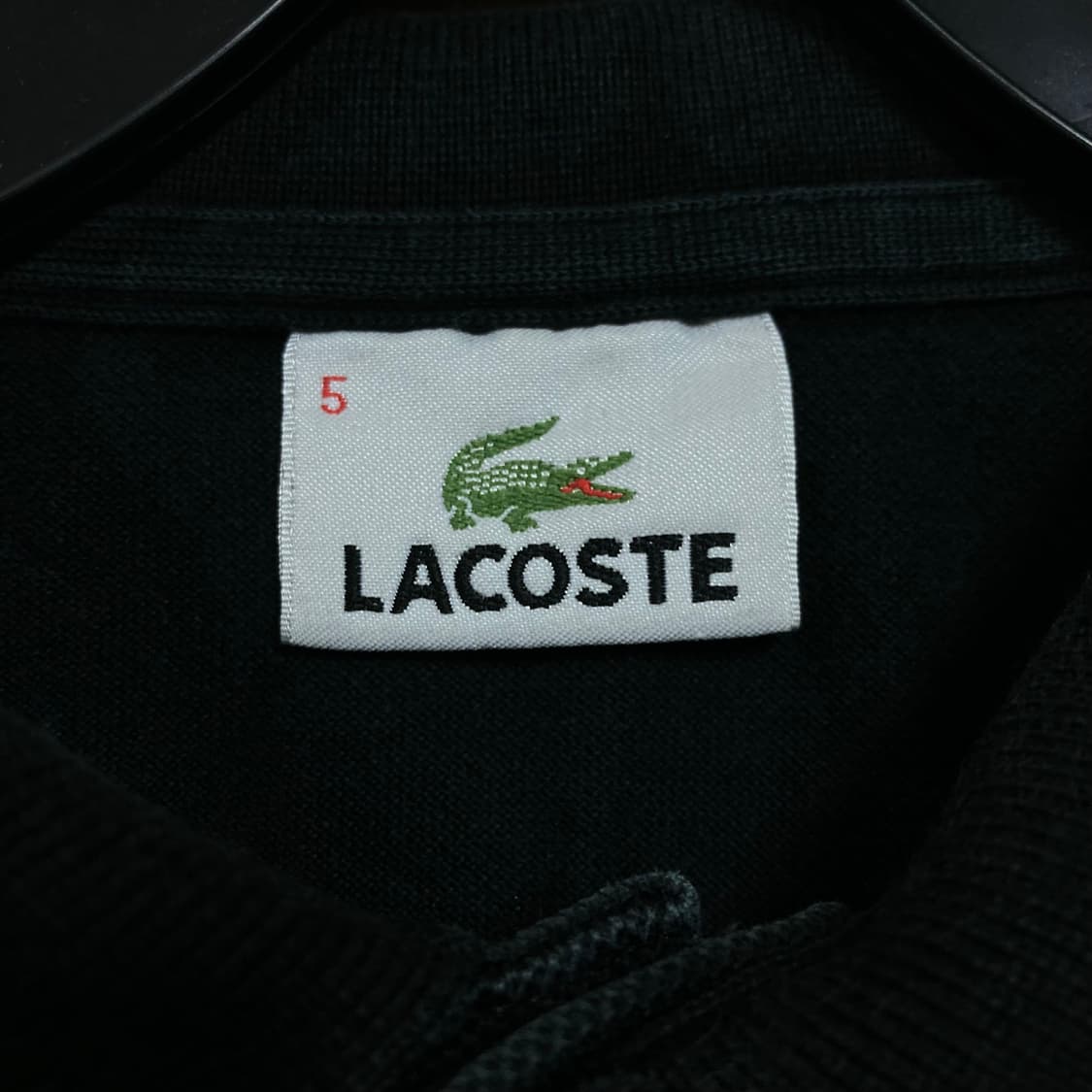 라코스테 스몰 로고 블랙 카라 반팔티 상품이미지3