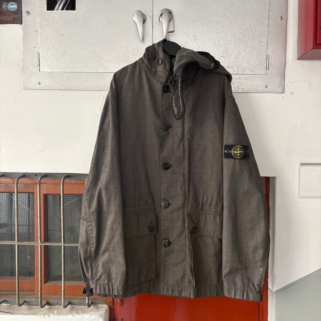 00s 스톤아일랜드 하이넥 버클 후드 자켓 상품이미지3