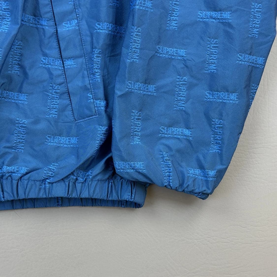 16SS 슈프림 자카드 윈드브레이커 블루 상품이미지4