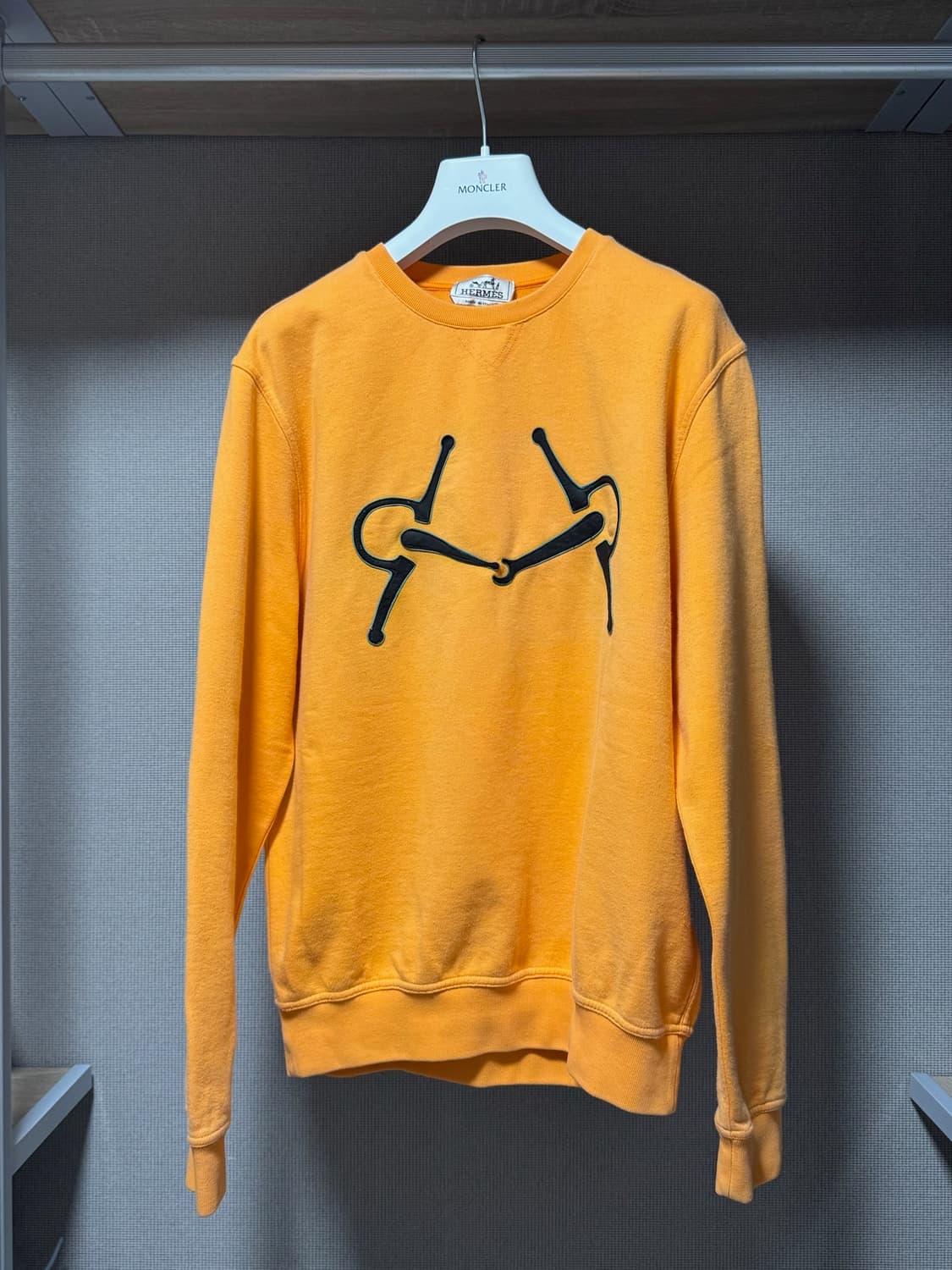 에르메스 그래픽 프린트 크루 넥 풀오버 맨투맨 옐로우 L  상품이미지1