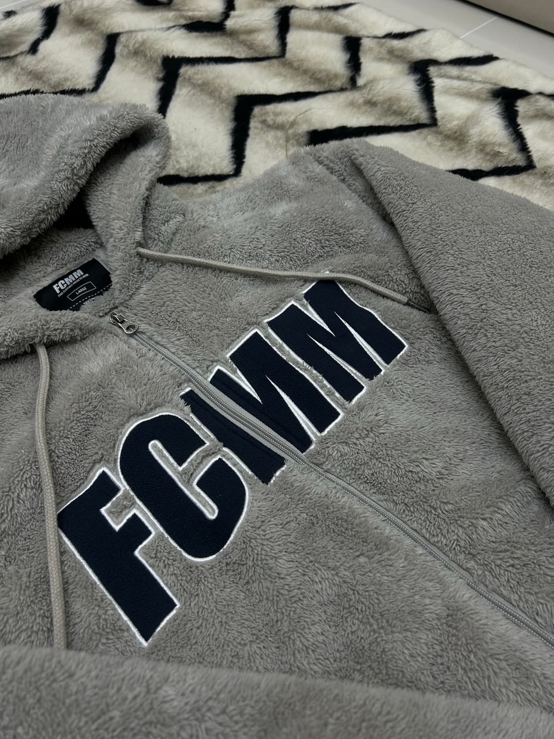 [L]Fcmm 오버핏 보아 플리스 후드 자켓 상품이미지1