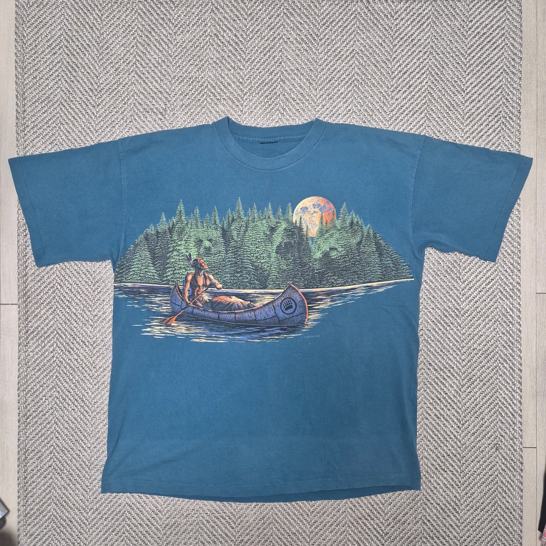 90s 빈티지 인디언 싱글스티치 티셔츠 (XL) 상품이미지1