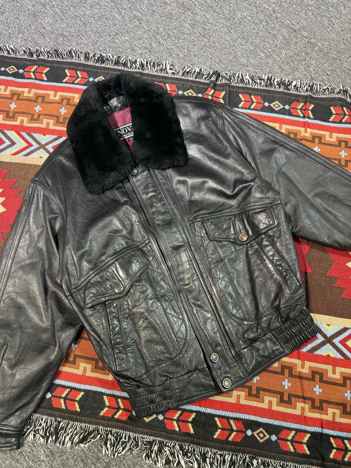 빈티지 NOVA 양가죽 A-1봄버자켓 상품이미지8