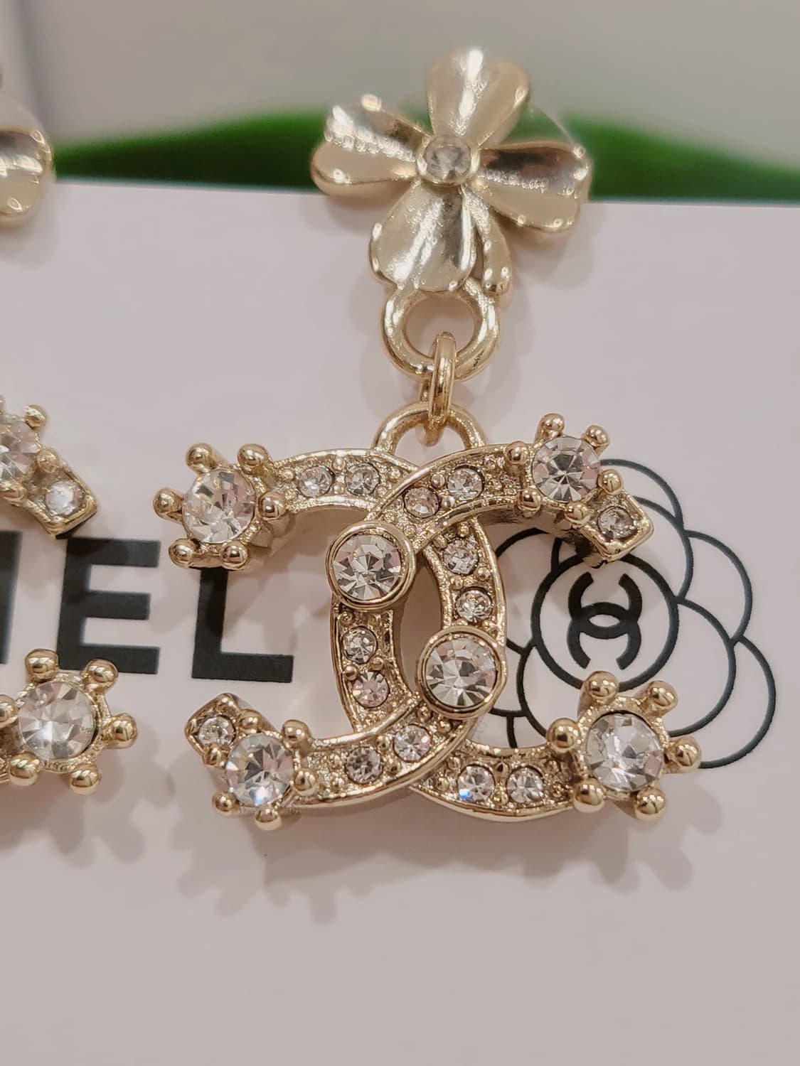 샤넬 cc로고 크리스탈 귀걸이 업사이클링 상품이미지3