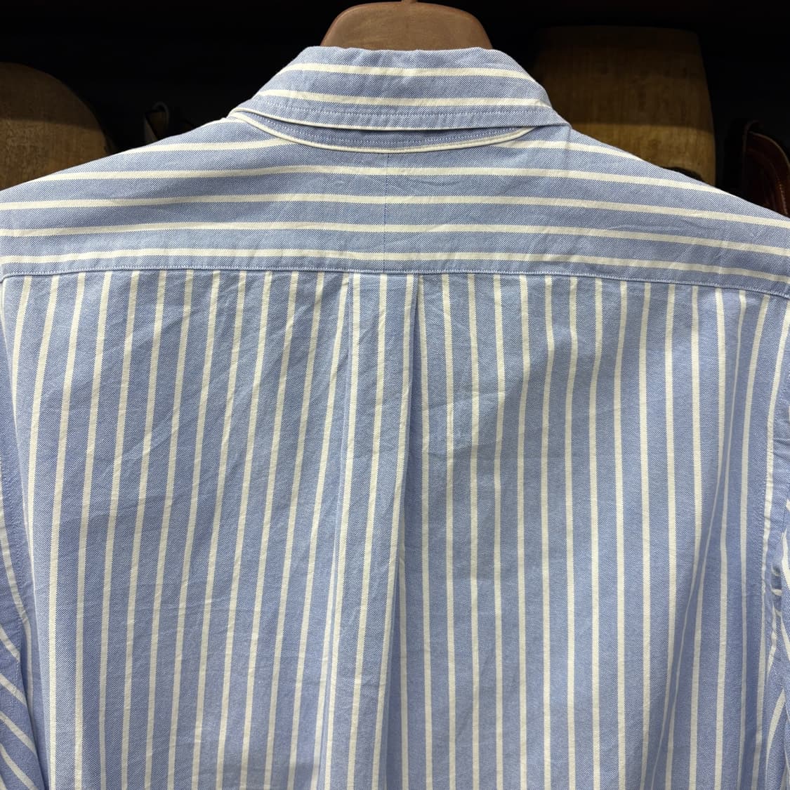 폴로 랄프로렌 신형로고 소라색 스트라이프 옥스포드 셔츠 N330 상품이미지7