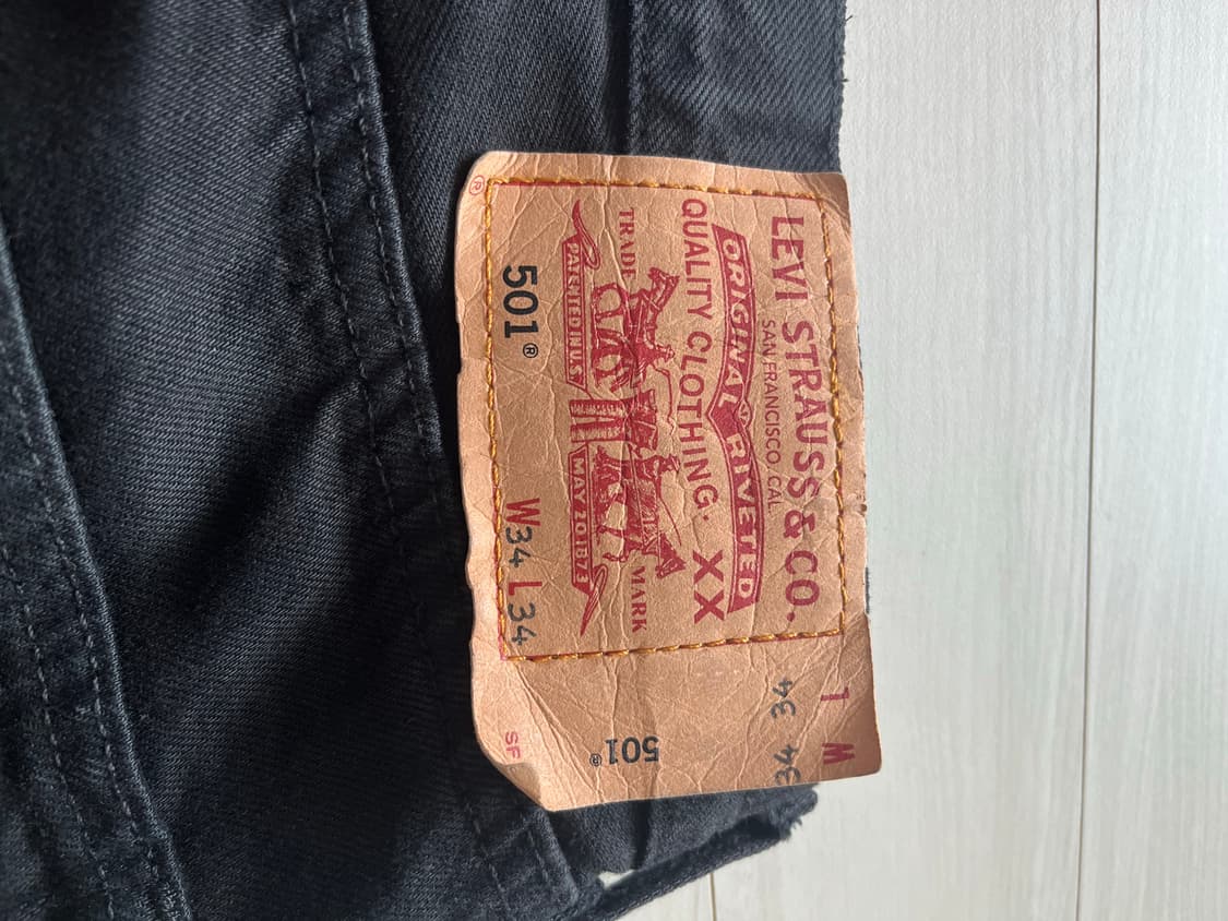 리바이스 501 블랙 34사이즈 상품이미지4