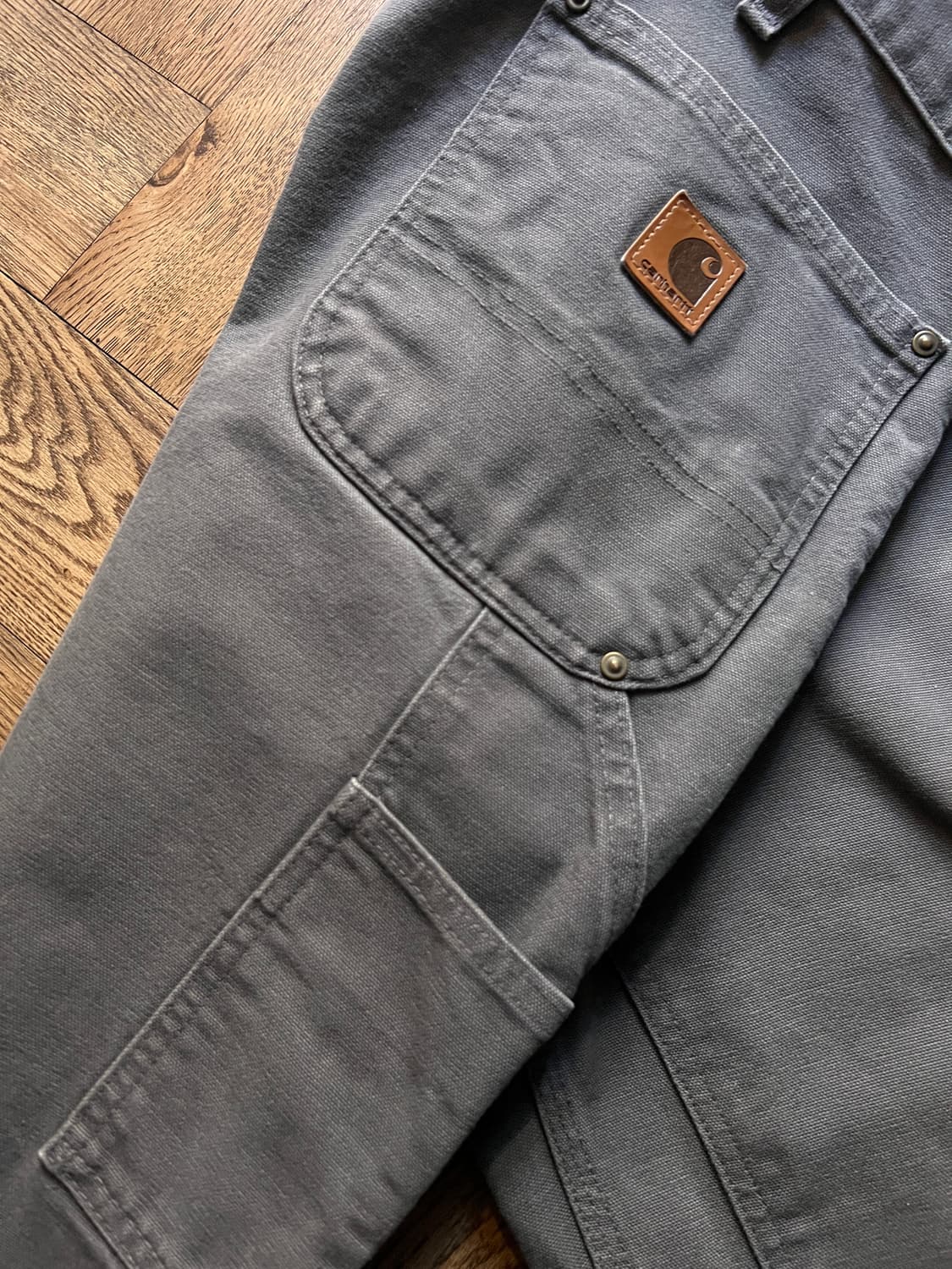 [38]칼하트 USA 차콜그레이 더블니 워크 팬츠 상품이미지7