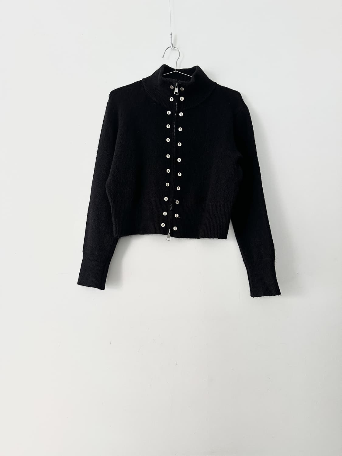 Full 2 way button zip up / black 상품이미지2