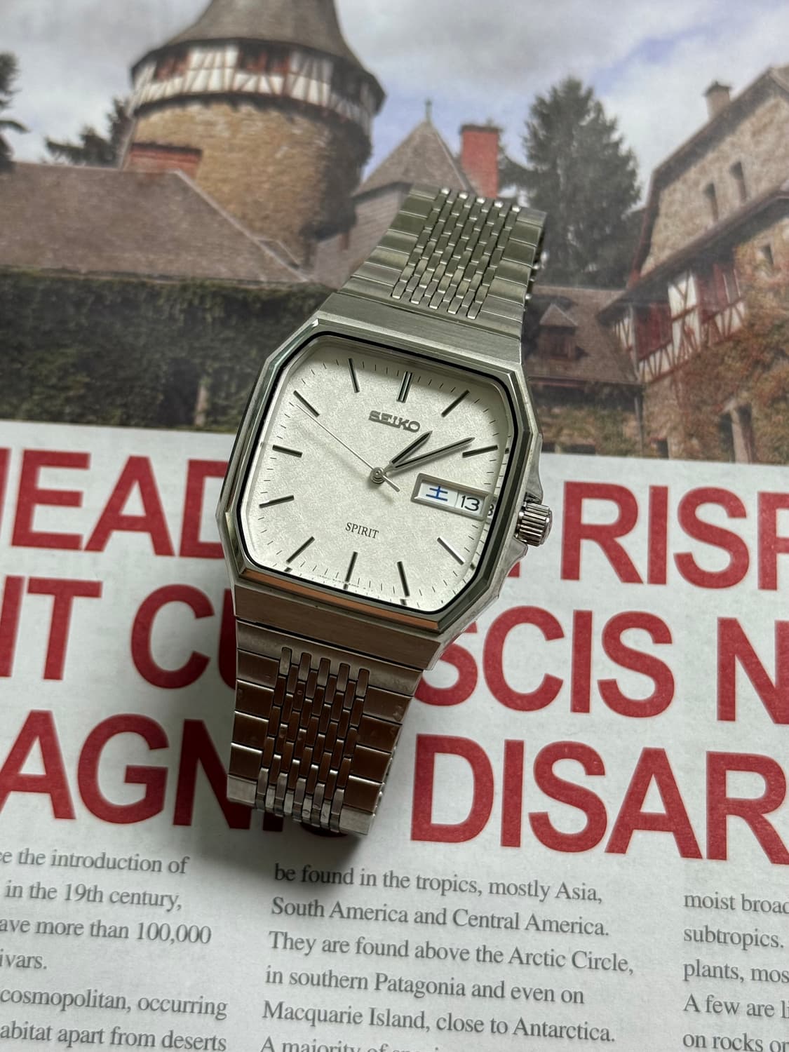 Seiko 세이코 쿼츠 SPRIT 스퀘어 스노우 플레이크 Day-Date 상품이미지2