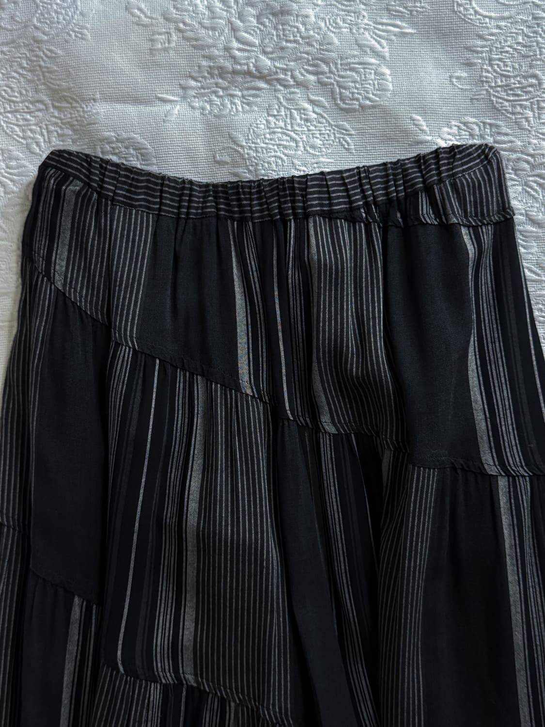 Striped Unbalanced Tiered Skirt 0218 상품이미지6