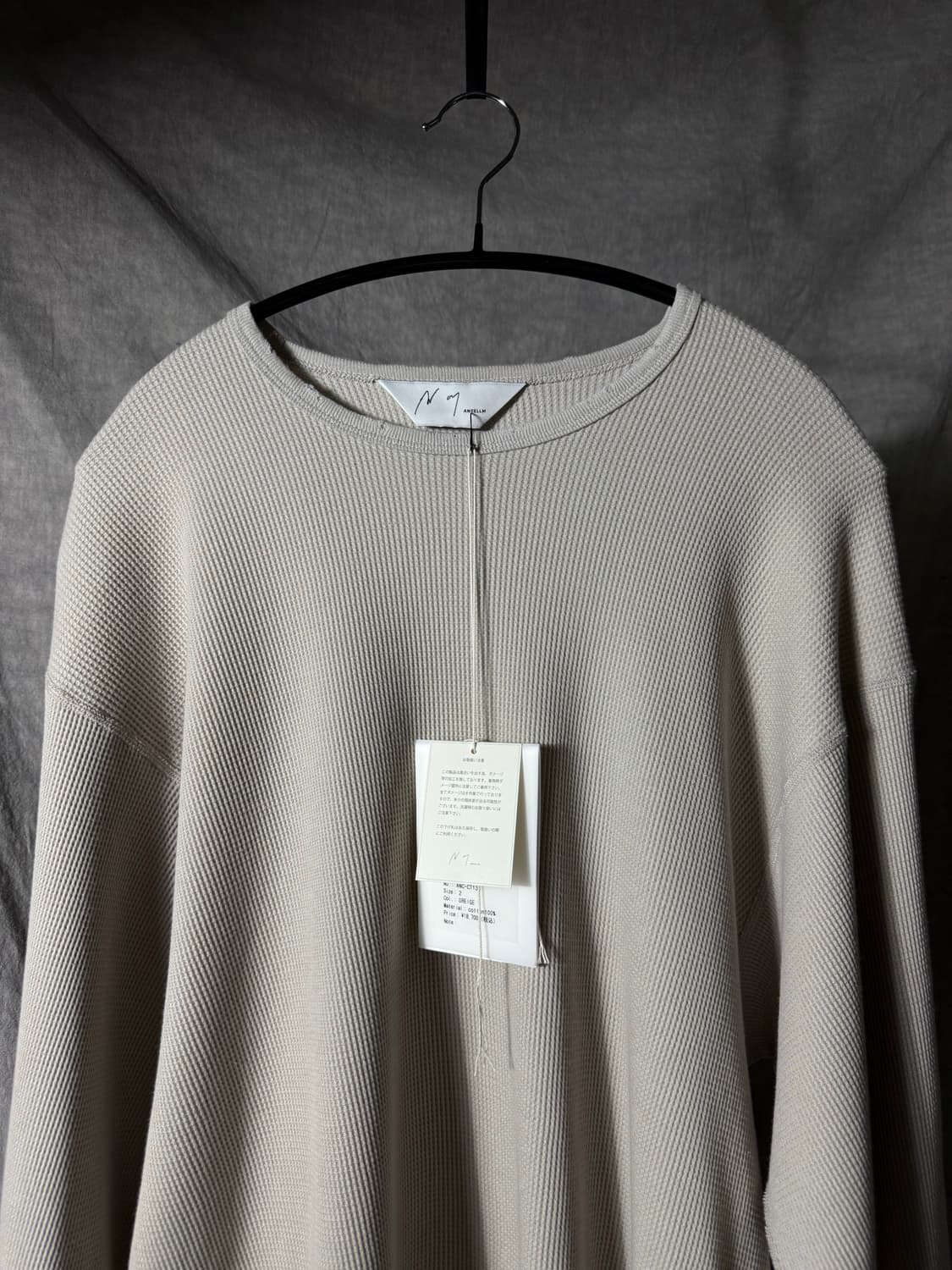 ANCELLM Distressed Waffle Knit  상품이미지6