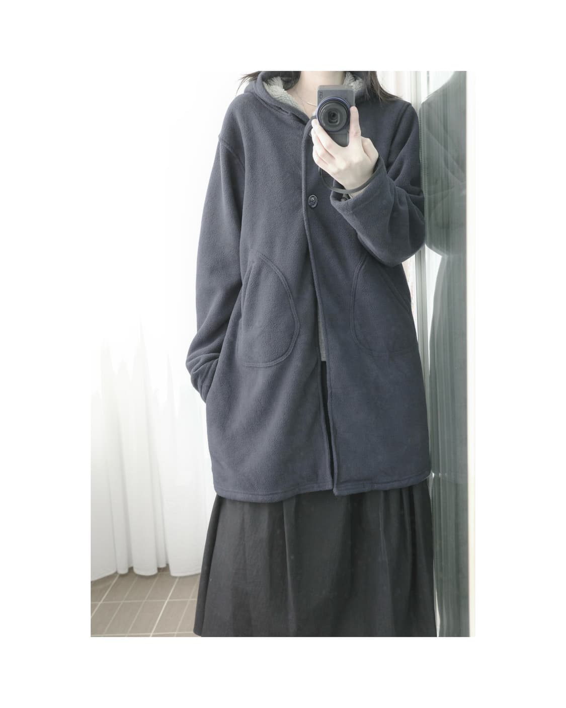 Kitson LA navy fleece coat 상품이미지7