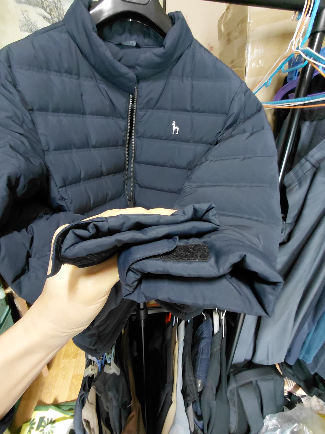 [헤지스골프]덕다운 경량 패딩 100사이즈 상품이미지10