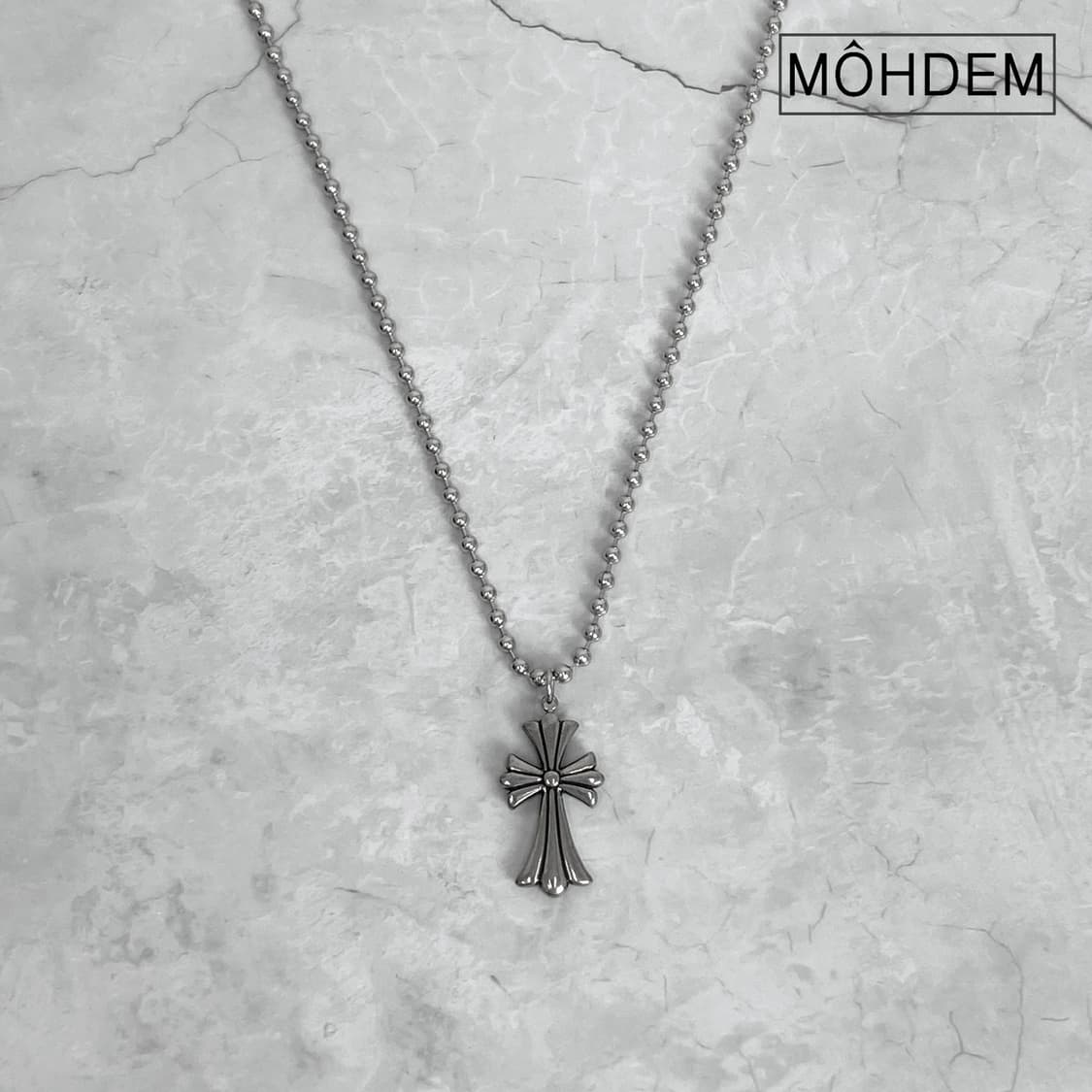 [Unisex] 크로스 크롬 체인 목걸이 상품이미지7