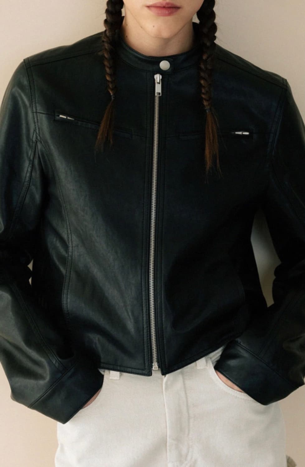 Le 르 / 페이크레더 바이크자켓 상품이미지2