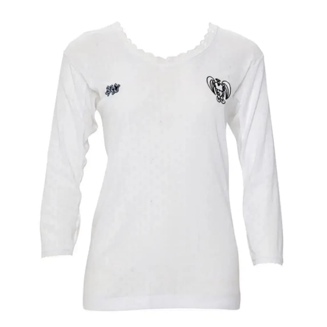 샬롬클럽 푸로 레이스 탑 화이트 상품이미지1