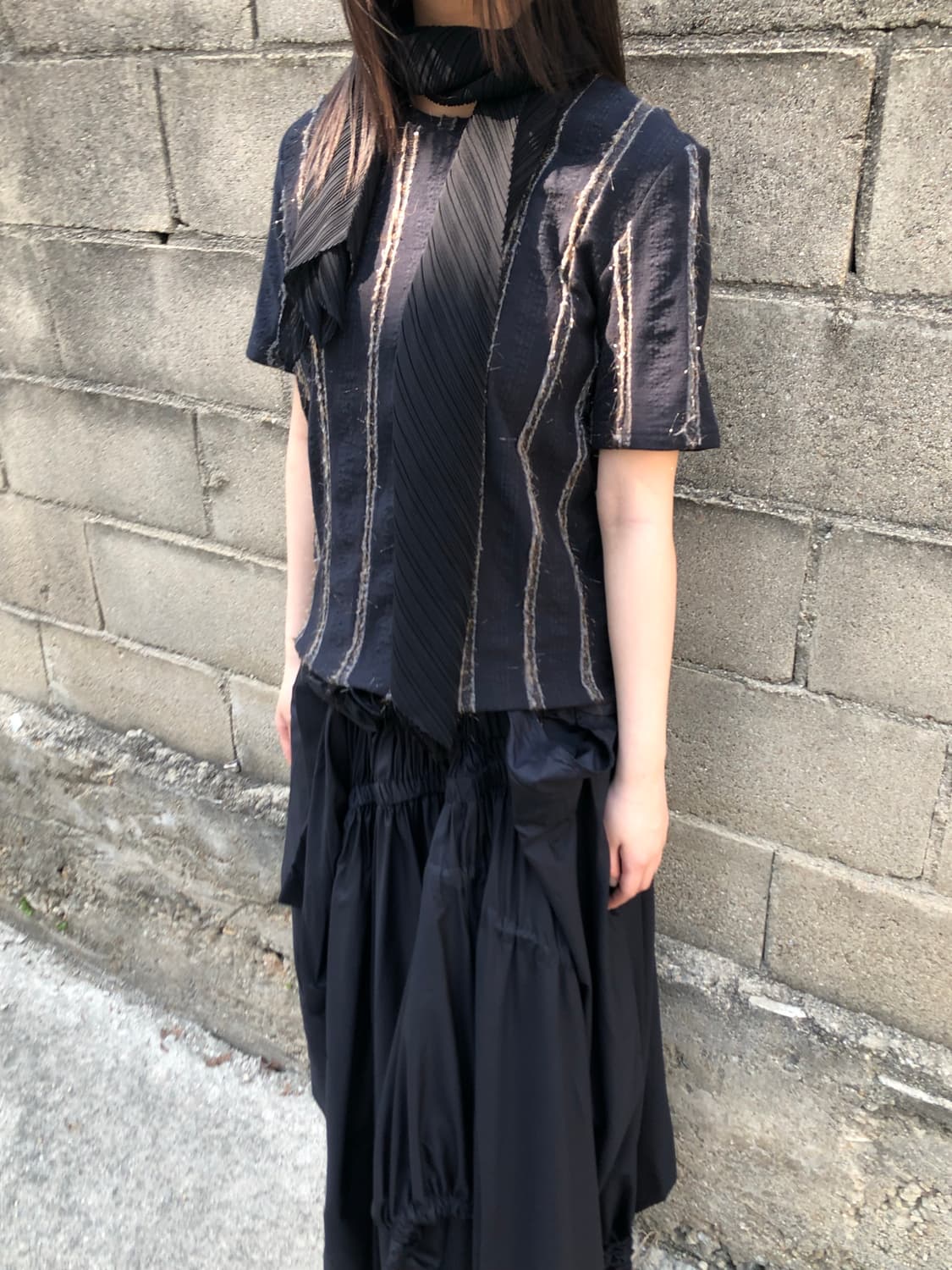 이세이미야케 텍스쳐 탑 상품이미지3