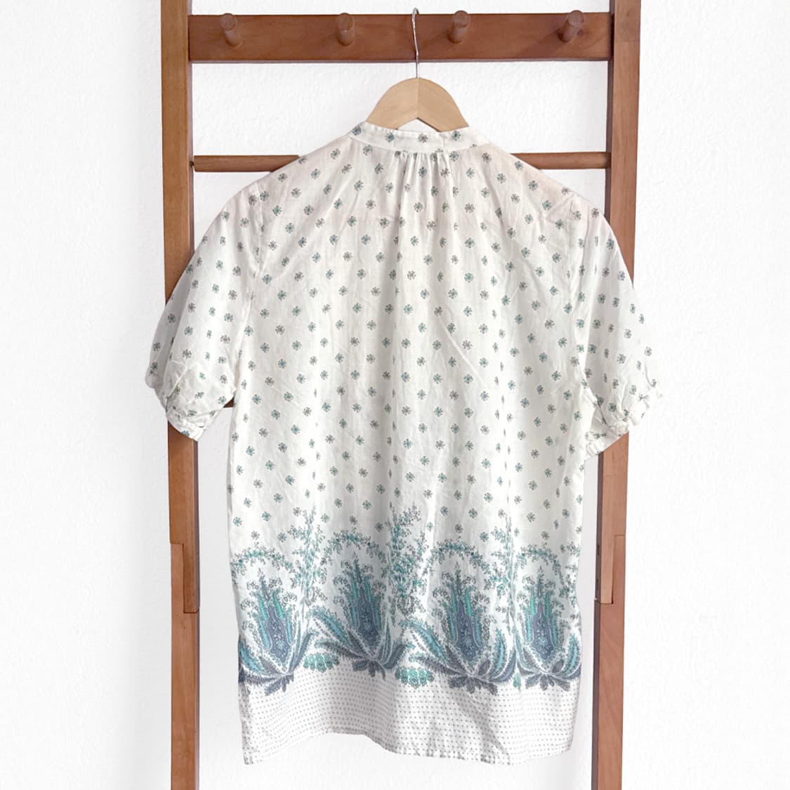 청록 들꽃 블라우스 상품이미지8