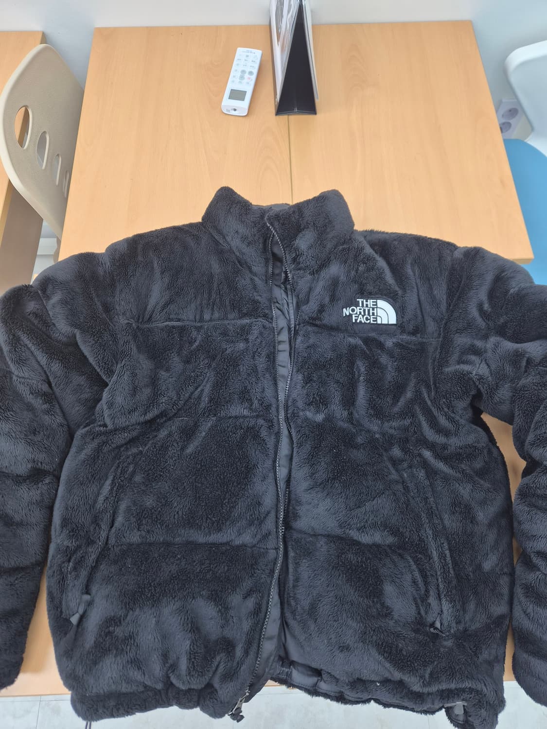 눕시 벨루어 블랙 패딩 L 상품이미지2