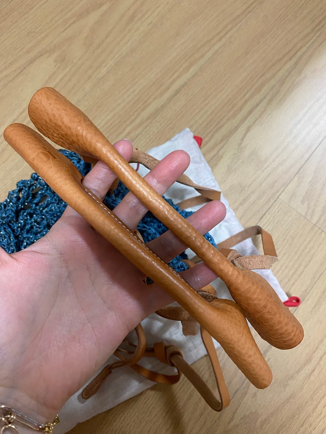 프루아 가죽 네트백 상품이미지5