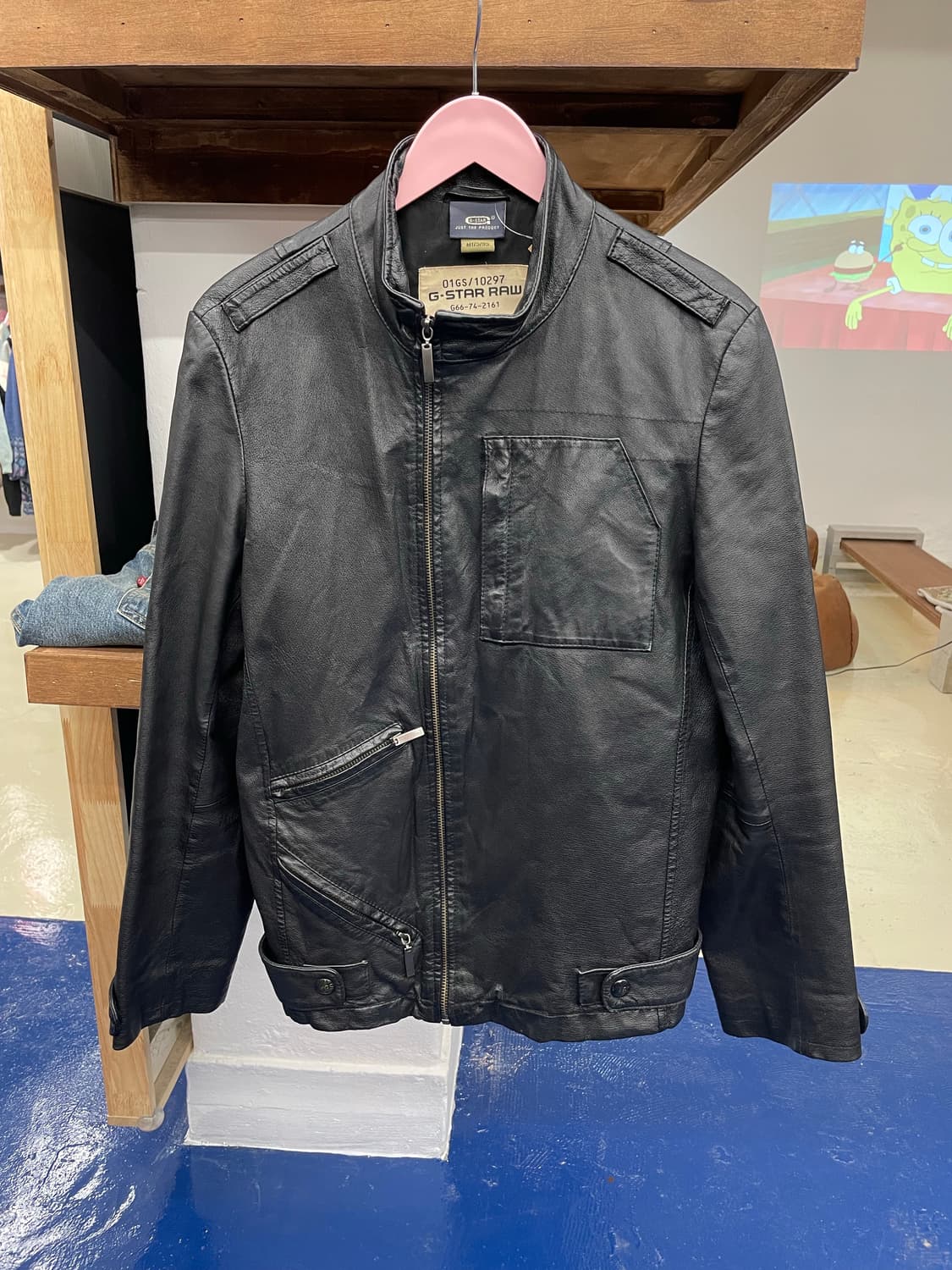 G star RAW 지스타 로우 레더 자켓 상품이미지6