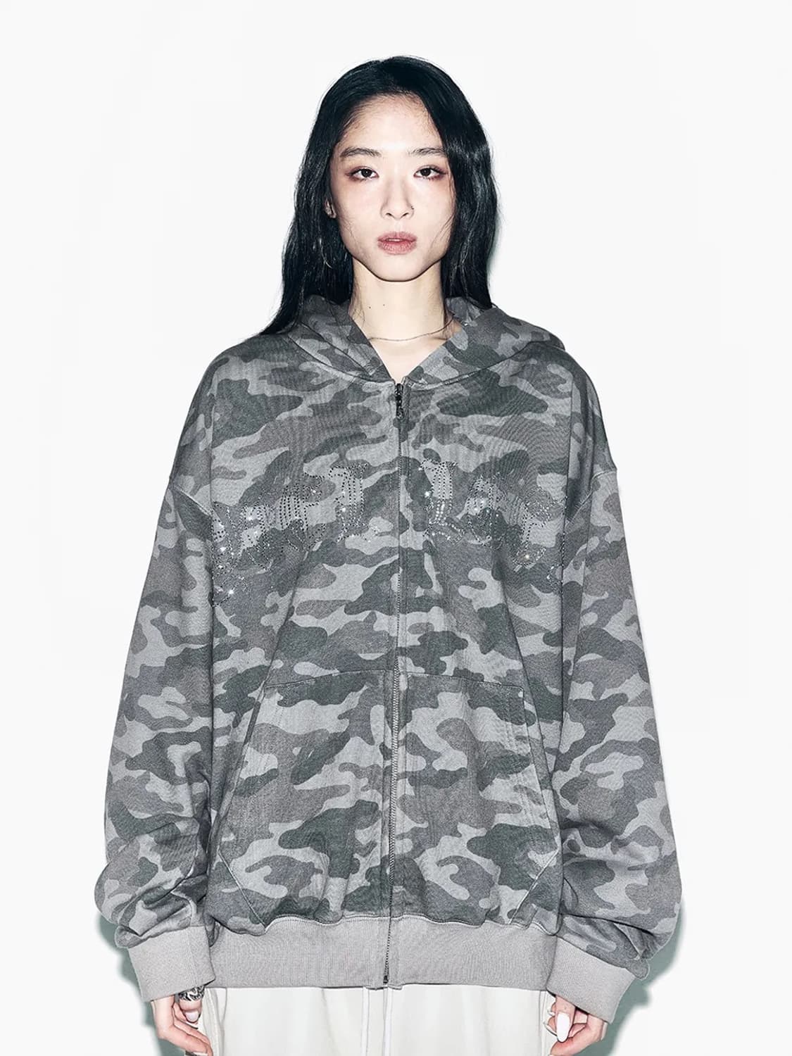 yeel 와이이이엘 카모 집업 후디 오버사이즈 카모 상품이미지1