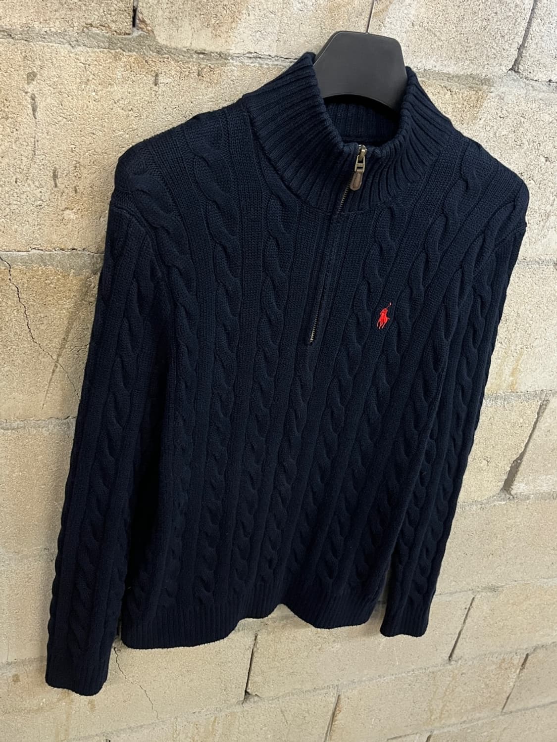폴로 랄프 로렌 케이블 하프 집업 니트 상품이미지3