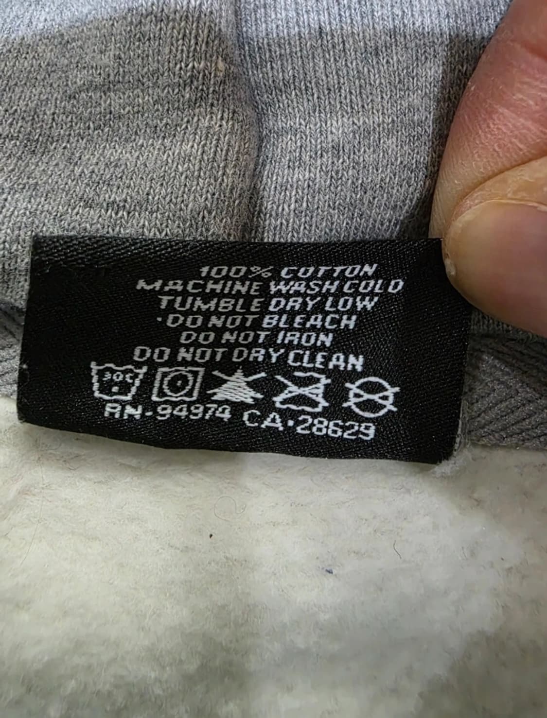 스투시 로고 후드티 L 회색 상품이미지7